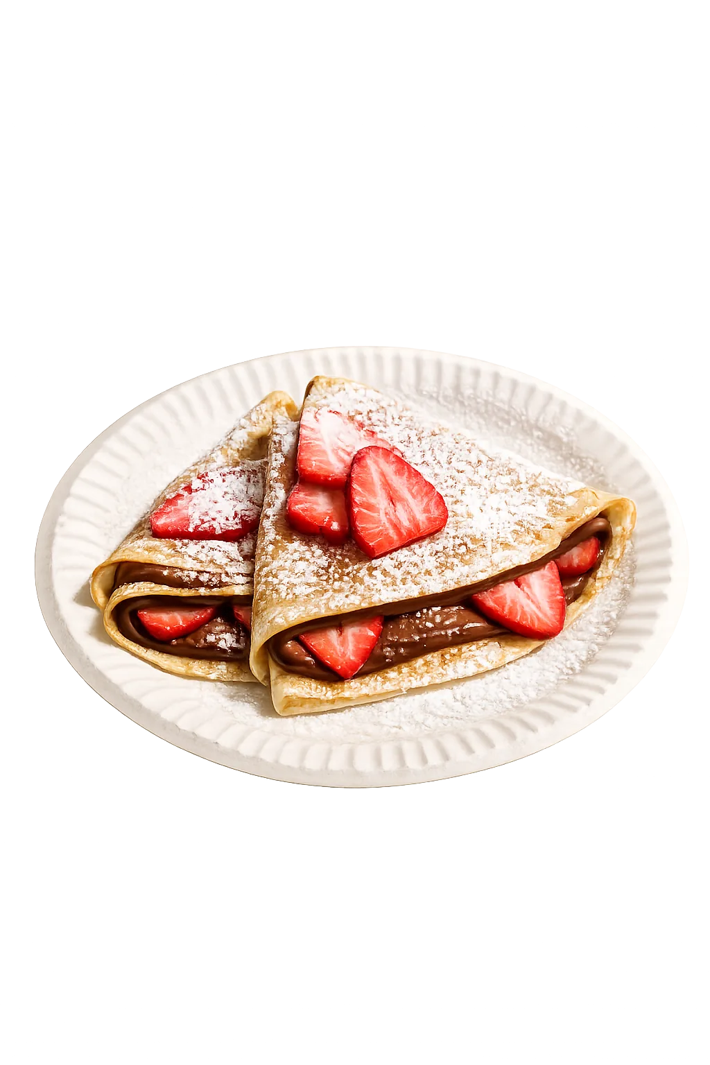 Crepe con crema alla nocciola e fragole